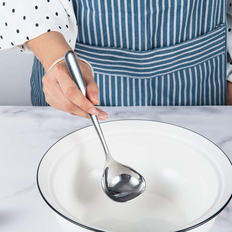 IMEEA 8-inch Mini Ladle Deep Soup Spoon SUS304 Stainless Steel