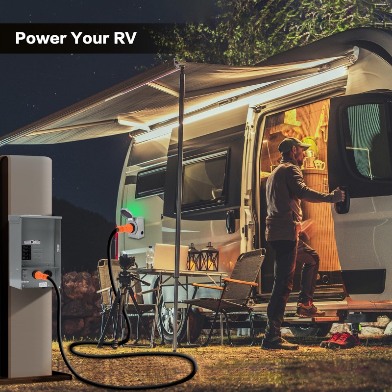 15 ft 50 Amp Generator Cord and Power Inlet Box