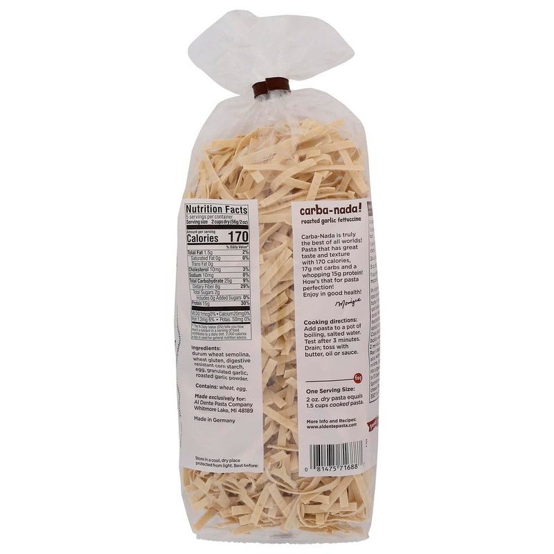 Carba-Nada Fettucine, Roasted Garlic, 10 oz.