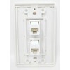 RiteAV - 2 Port Cat5e Ethernet Wall Plate Screwless Decorative