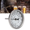 1/2" NPT Stainless Steel Pot Thermometer Metal Dial Thermometer for