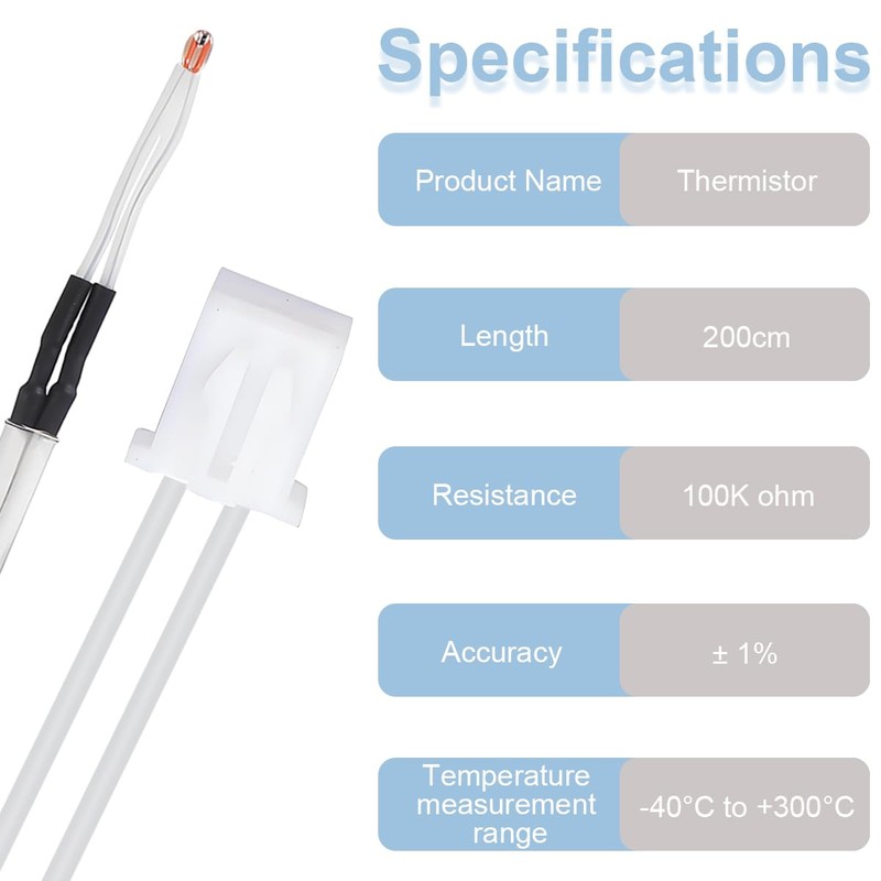 HAAMNING7 5pcs for Ender 3 Thermistor NTC 100KΩ 3950 Thermistor