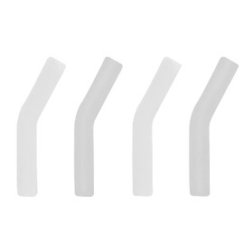 Zibtes-4PCS Silicone Straw Tips- Food Grade Rubber Metal Straws Tips Covers Only Fit for 1/3 Inch Wide(8MM Outdiameter) Stainless Steel Straw-White