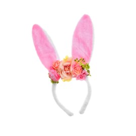 JHJEWH Easter Bunny Ears Headband,Spring Flower Head Band for Adult,Easter Headband,Rabbit Ear Hairband,Floral Rabbit Fairy Headpiece for Easter,Cosplay Costume Accessories Rabbit Ear Hair Band