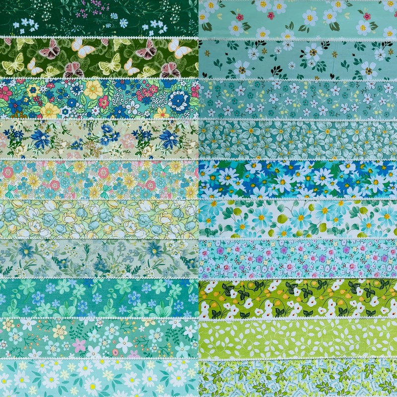 HANPATQUI 40 Strip Jelly Roll Fabric Strips for Sewing, 100%