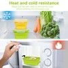 NATUREKIT 4 Collapsible Silicone Food Storage Containers,Kitchen Stackable Leftover Bento