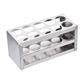 sourcing map Stainless Steel Test Tube Holder Rack 10 Holes 3 Layers for 26-30 mm Pipes