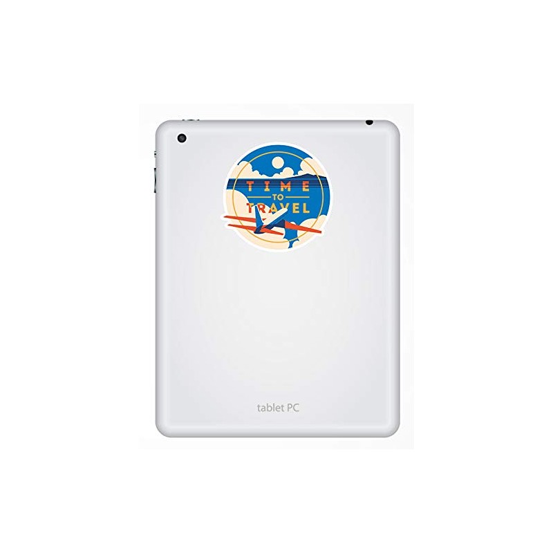 2 x 10cm Retro Travel Vinyl Stickers - Plane Airplane