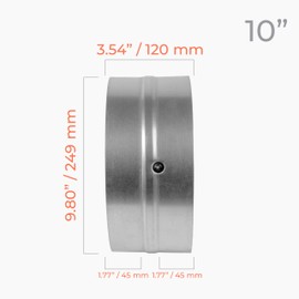 HVAC OV 10 Inch Backdraft Damper, One-Way Airflow Ducting Insert with Spring-Loaded Folding Blades (10 Inch)