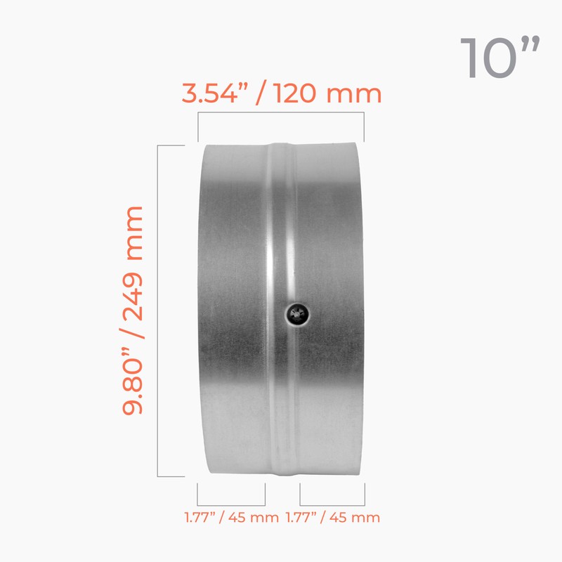 HVAC OV 10 Inch Backdraft Damper, One-Way Airflow Ducting Insert