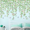 2 PCS Morning Glories Vine Wall Decals Purple Flowers Wall