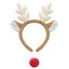 Olivemont Christmas antler headband and reindeer rudolph red nose costume