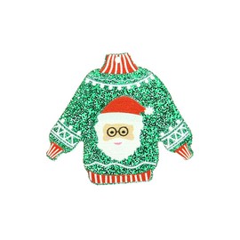 Bohemian Findings 2 Santa Ugly Christmas Sweater Acrylic Charms - K290