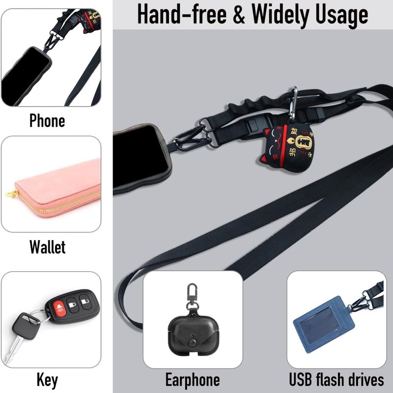 Turkalla Phone Crossbody Lanyard,Adjustable Crossbody Phone Strap with Magnetic Buckle,