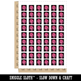 Devious Diabolic Mischievous Smile Trouble Girl Temporary Tattoo Water Resistant Fake Body Art Set Collection - 54 1" Tattoos (1 Sheet)