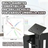 SERABETTO In-Ground Umbrella Base, 2200lbs Capability In-Ground Umbrella Holder, Outdoor