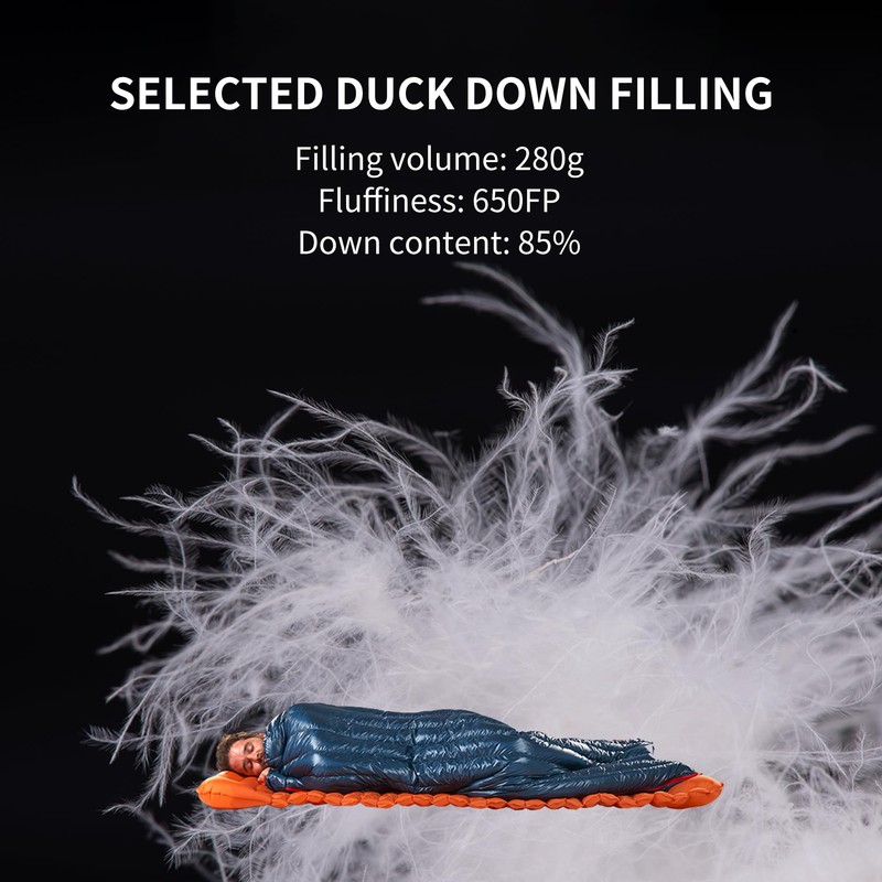 Naturehike Ultralight Down Sleeping Bag, 650 Filling Power Duck Down