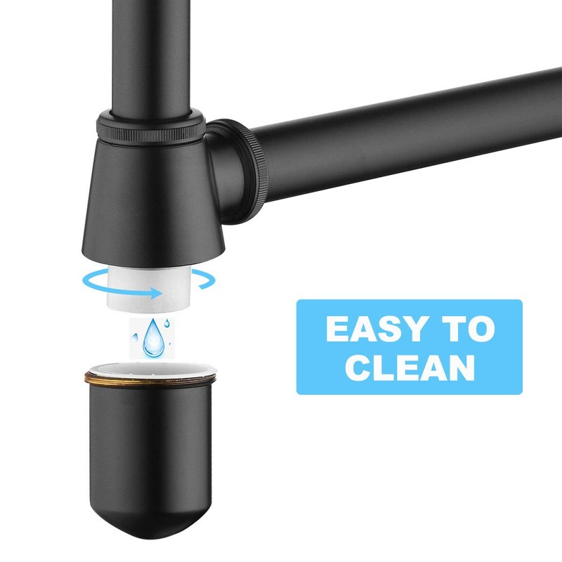 Keymark Universal Brass Sink Siphon with 200mm Submersible Pipe 1
