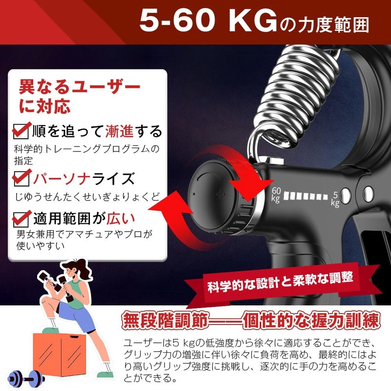 JetWave Hand Grip Strength Trainer, Adjustable, Strengthening Goods, Stress Relief,