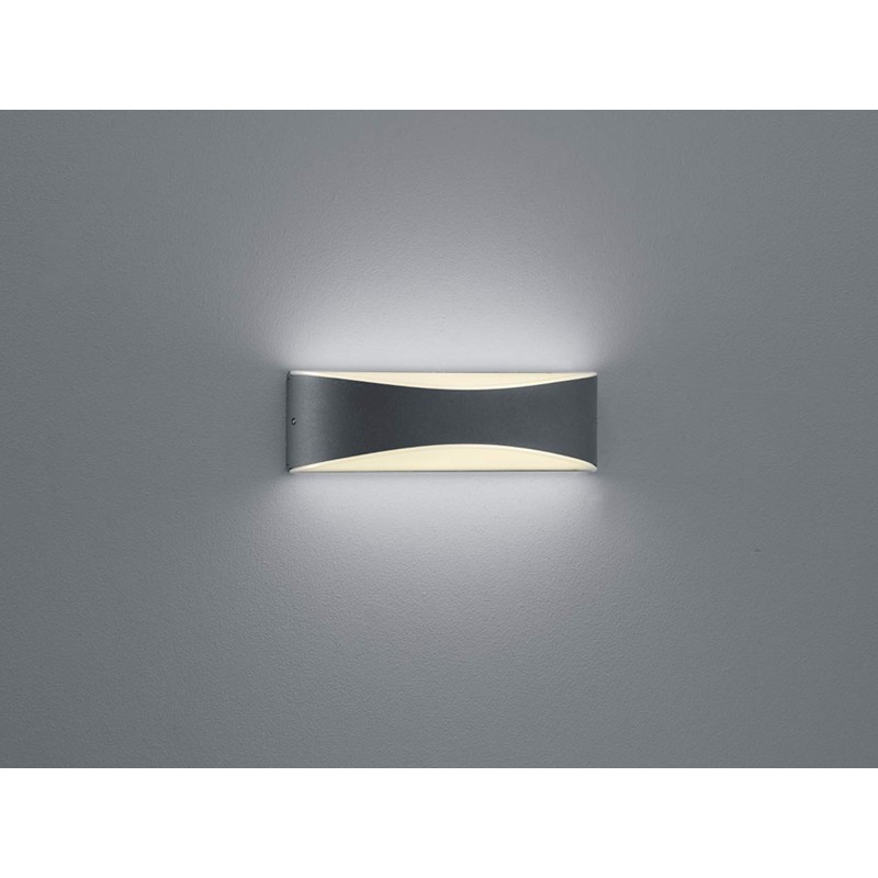 Trio Leuchten LED Wandleuchte 228560242 Konda, Aluminium anthrazit, Kunststoff weiß,