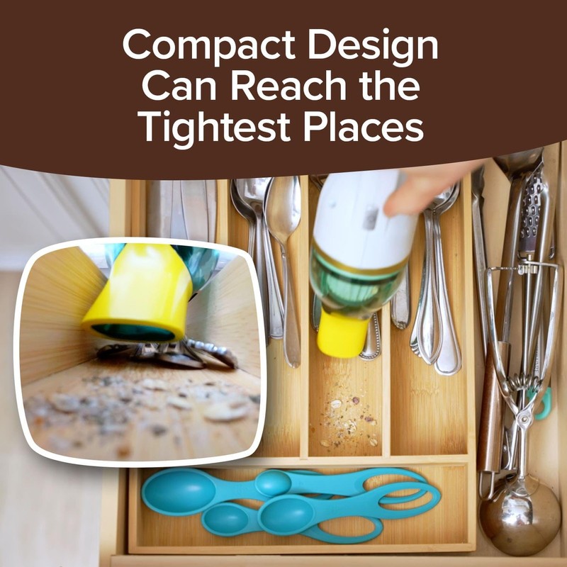 Duck Compact Cordless Vacuum by Horsepower, Gold Edition, Ultra-Powerful Upgraded