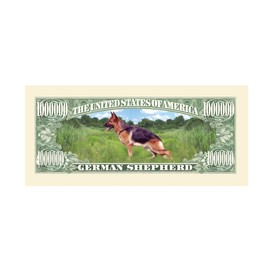 American Art Classics Set of 5 German Shepherd Million Dollar Notes