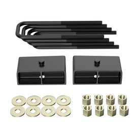 2 Inch Rear Lift Block Compatible With 1995-2023 Tacoma/Tundra 2WD 4WD, 2'' Rear Leveling Lift Kits with Extra Long Extended Square U-Bolts Raise The Rear of Your Pickup By 2"
