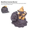 Backflow Incense Burner Pipa Elephant Purple Sands Gold Drawing Portable