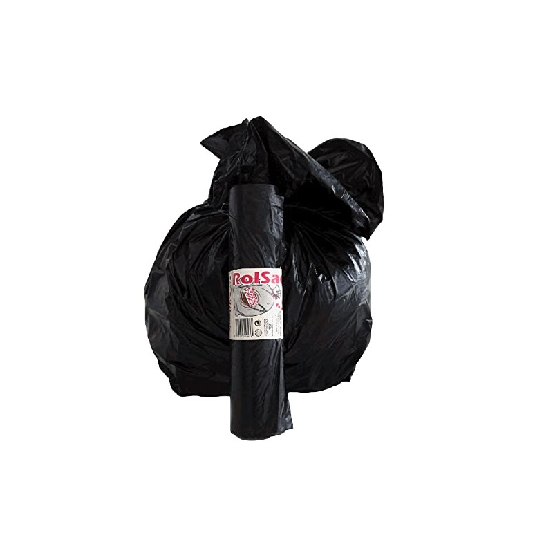 Rolsac - Cagliplast 10260 Rotolo con Fascetta Stampata, Nero, 55X70