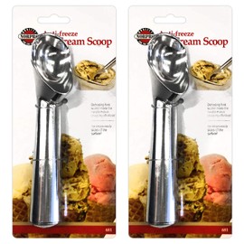 Norpro 681 Ice Cream Scoop, 7-Inch, Silver (2-Pack)