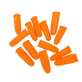 KOMBIUDA 1 Set Disposable Latex Finger Cover Thicken Skid Fingertip Protector for Work Crafts Orange Flexible Stretchy for Medical Painting Nail Art More