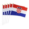 5 Pack Croatia Croatian Mini HandHeld Stick Flag,Suitable For Various