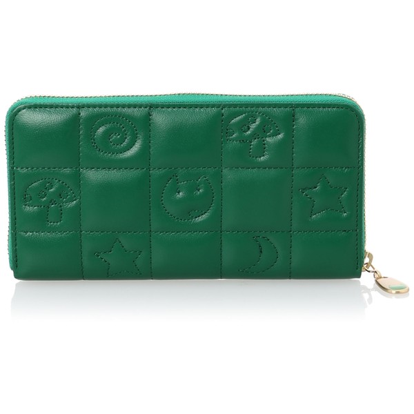 Tsumori Chisato Cat Quilted Long Wallet Bundles, green