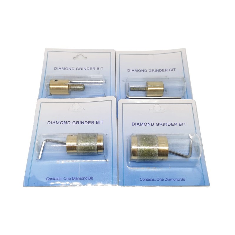 Jarshtime Glass Grinder Bits 4 PCS Diamond Stained Glass Grinding