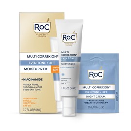 RoC Multi Correxion 5 in 1 Anti-Aging Daily Face Moisturizer with Broad Spectrum SPF 30 & Shea Butter, Skin Care Routine, (1.7 oz) with Night Cream Packette (Packaging May Vary)