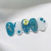 [Handmade Nail Tips] Aqua Wave Nail Tips - Full Square