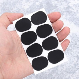 Alto Saxophone Mouthpiece Patches Pads Cushions 0.8 mm Black (Pack of 8)