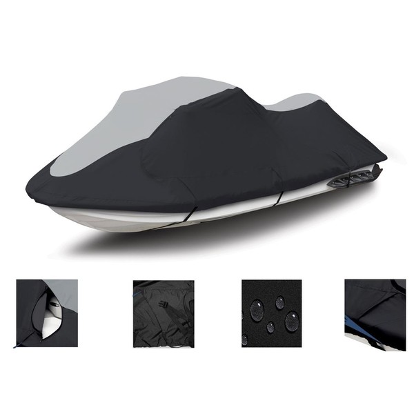 Super Heavy-Duty Cover Compatible for Arctic Cat Tiger Shark Daytona Jet Ski Cover 1994-1995 2 Seater 111"
