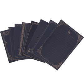 80 Sheets Vintage Letter Paper Lined Writing Paper Pad Writing Stationery Paper Set Assorted 40Pcs Lined Paper and 40Pcs Blank Paper with Retro Letterhead for Calligraphy Painting Drawing Sketching