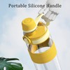 Resuable Water Bottles with Straw, Leak Proof Water Bottles Plastic