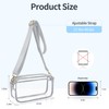 VOROLO Large Clear Crossbody Bag,Stadium Approved Small See Through Purse