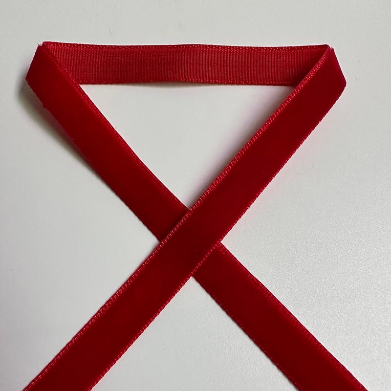 WEIXINDIY - Bobina de cinta de terciopelo rojo de 20