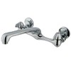 Kingston Brass KF200 Wall Mount Kitchen Faucet with Cast Spout,