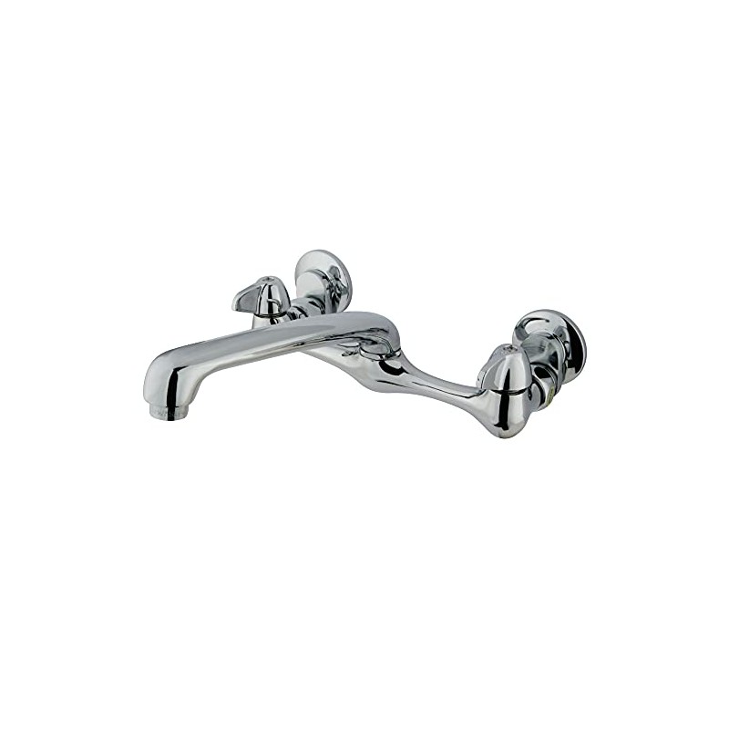 Kingston Brass KF200 Wall Mount Kitchen Faucet with Cast Spout,
