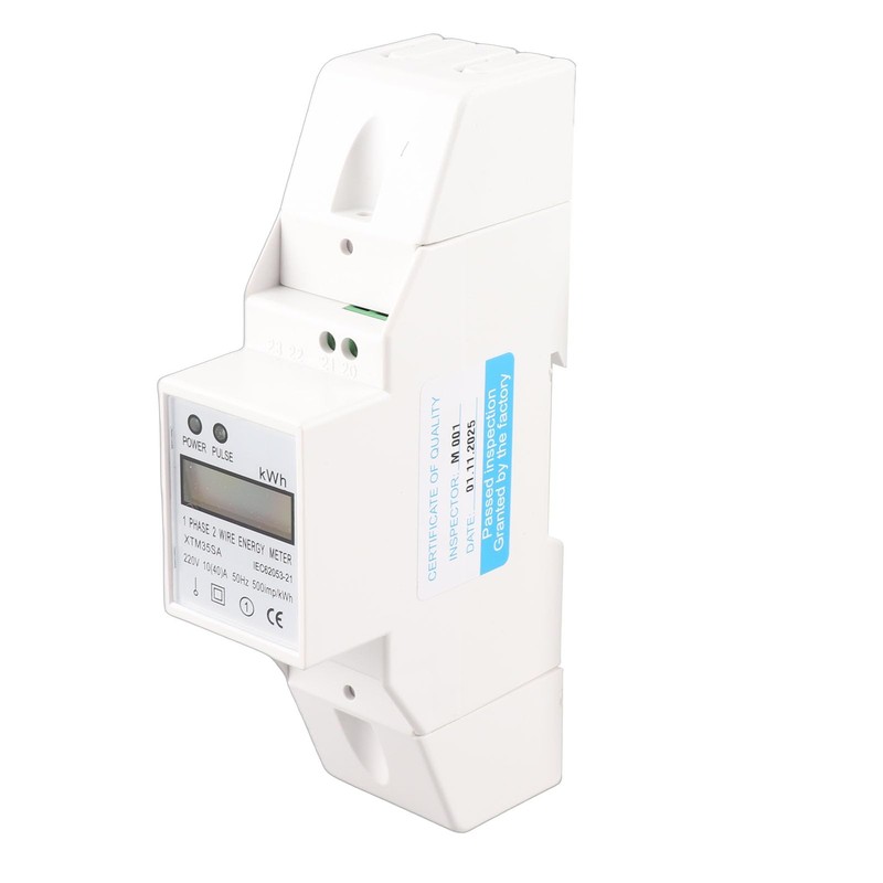 Single Phase DIN Rail kWh Meter 10-40A 50Hz Digital Home