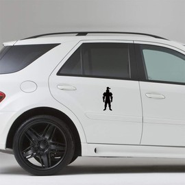 ANGDEST Knight Silhouette (Black) (Set of 2) Premium Waterproof Vinyl Decal Stickers for Laptop Phone Accessory Helmet Car Window Bumper Mug Tuber Cup Door Wall Decoration