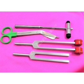 CYNAMED USA Tuning Fork Set of 4 - C128 ! C512 + Buck hammer Medical  Diagnostic instruments