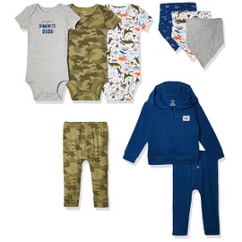 Carter's Baby Boys 9-Piece Basic Gift Set, Navy Dino, 6 Months