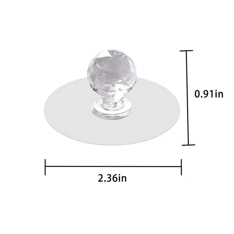 Wzttdm 16 PCS Cabinet Drawer Pull Knobs - Self Adhesive