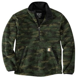Carhartt Men's Loose Fit Fleece Pullover, Mountain View Camo, Large Tall